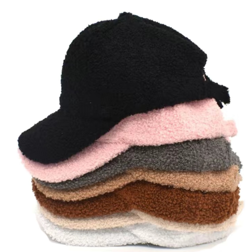 Women’s Winter Fuzzy Baseball Cap Hat - Picture 2 of 6